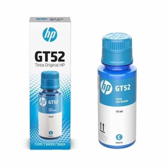 TINTA HP GT52 BOTELLA DE TINTA CYAN 70ML - 8000 PAG - M0H54AL -  
HP DESKJET 5820 HP DESKJET GT DE LA SERIE 5800, HP INK TANK DE LAS SERIES 100, 300, 400, HP SMART TANK DE LAS SERIES 400, 500, 600, 700, 6000, 7000